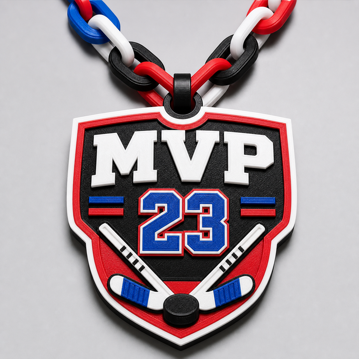 Custom 3D printed Rink Room Big Chain pendant.