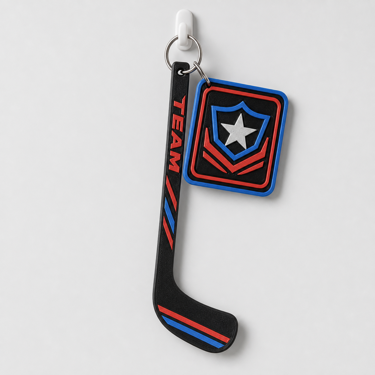 Custom mini stick mount with team logo door card.